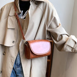 Vvsha Vintage Crossbody Bags For Women Oil Wax Leather Pure Color Phone Purse 2023 New Designer Handbags Luxury Mini Saddle Bag Bolsos