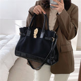 Vvsha Canvas Large Work Tote Bags For Women 2023 Trend Vintage Designer Female Briefcase Shopper Shoulder Ladies Handbags