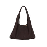 Vvsha Simple Fashion Single Shoulder Tote Bag Set For Women Soft Leather Pure Color 2-In-1 Large Capacity Shopper Tote Handbags Female