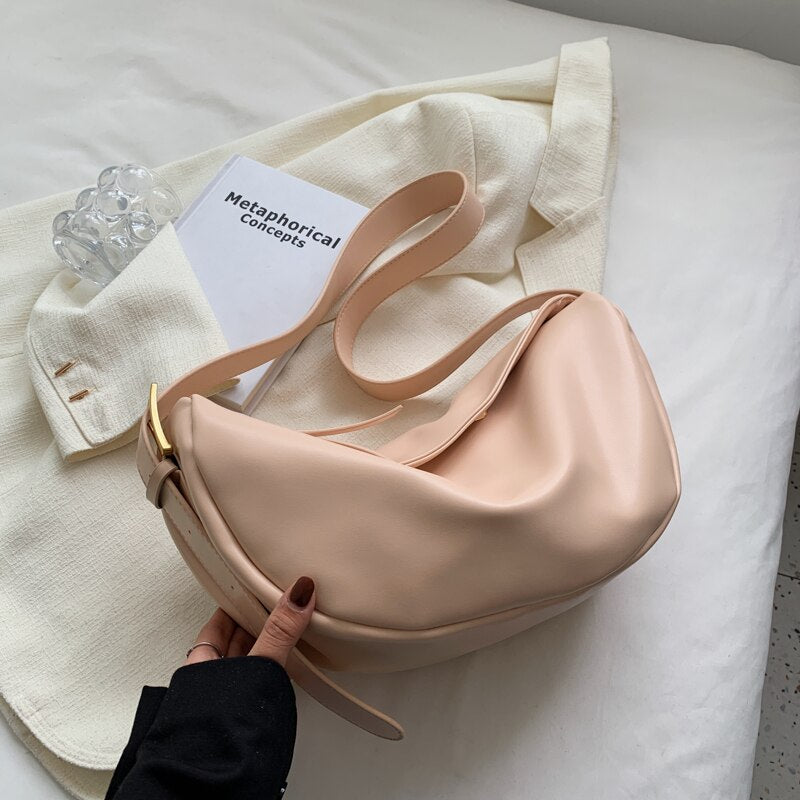 Vvsha   New Luxury Designer Handbag Women Soft Leather Shoulder Bags Solid Color Large Crossbody Bag For Girl Sac A Main Casual Hobo Bag