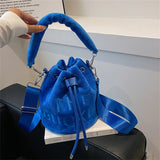 Vvsha The Bucket Bags Lady's Messenger Trendy Designer Handbags Shoulder Bags For Women Crossbody Handbag With Plush 2023 Bag