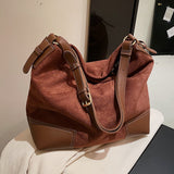 Vvsha Suede Large Hobo Shoulder Bags With Zipper For Women 2023 Winter Vintage Designer Crossbody Bag Work Ladies Handbags