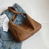 Vvsha Big Hobo Shoulder Bags For Women 2023 Vintage Designer Large Capacity PU Leather Crossbody Ladies Handbags Black Brown