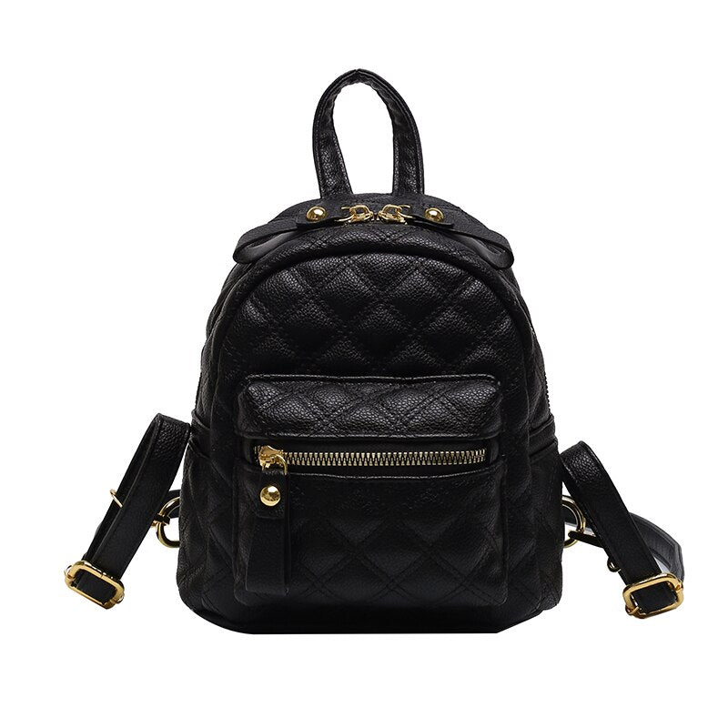 Vvsha Mini Fashion Backpacks For Women Diamond Pattern Detachable Straps Soft PU Leather School Bag 2023 New Brands Crossbody Mochilas