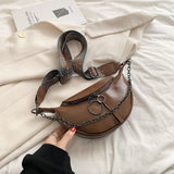 Vintage Oil Leather Waist Bags Designer Zipper Women Crossbody Chest Bags Sport Travel Girl Waist Belt Bags Fashion Phone Pack