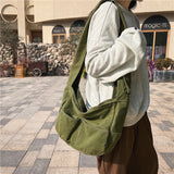 Vvsha Shopper Bags For Women Large Capacity Canvas Ladies Tote Crossbody Casual Solid Travel Versatile Messenger Female Shoulder Bag