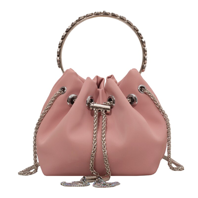 Luxury Designer Bags Women Leather Chain Crossbody Bag,Pink 