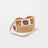 Summer Crochet Straw Bag Cute Flower Pattern Crossbody Bag Woven Beach Bucket Female Girl Coin Purse Holiday 2022 New Arrivals