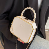 Vvsha Chain Fashion Crossbody Bag Female Luxury Leather Shoulder Bag Simple All Match Handbags Women's Top Handle Design Messenger Bag