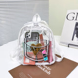 New Fashion Mini Women Backpack Transparent PVC Cute Kids Girls School Bags Student Small Bookbags Casual Female Travel Bagpack