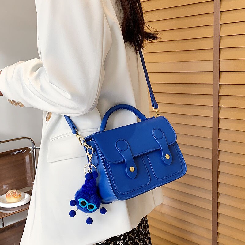 Vvsha   New Klein Blue Women Bags 2022 Fashion Cambridge Bag Ladies Designer Handbags Simple Solid Color Crossbody Bags For Girls Sac
