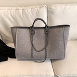 Vvsha Women's Bag Handbags For Women Chain Designer Luxury Large Casual Tote 2023 Canvas Female Shoulder Bags Handle
