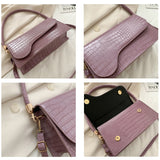 Vvsha Baguette Bags for Women Fashion Brand Handbags Designer Shoulder Bag Female Alligator Pattern Armpit Bags Crossbody
