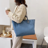 Vvsha Women Chain Tote Bag Designer Female Shoulder Casual Bags Beach Canvas Leisure Handbags Women's Bag 2023 Trend Medium