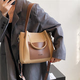 Vvsha Metal Top Handle Tote Shoulder Bags For Women 2023 Trend Fashion Designer Wide Strap Crossbody Bucket Ladies Handbags