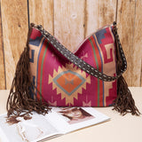 Vvsha Woman Bags Hand-made Canvas Linen Women's Beach One-shoulder carry canvas ethnic style print large capacity,Crossbody for 2023
