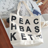 Women Canvas Shoulder Bag Letter Printing Ladies Casual Handbag Tote Bag Large Capacity Cotton Reusable Shopping Beach Bag 2022