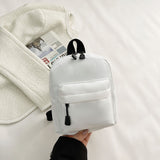 Casual Nylon Women Mini Backpack Solid Color Small School Bags for Students Shoulder Handbags Female Traveling Top-hondle Bags