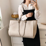 Vvsha Women's Bag Handbags For Women Chain Designer Luxury Large Casual Tote 2023 Canvas Female Shoulder Bags Handle