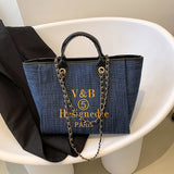 Vvsha Handbags Women's Bag 2023 Canvas Shoulder Crossbody Chain Designer Messenger Luxury Female Portable Zipper Girl Tote Bags