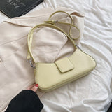 2022 Summer Brand PU Leather Women's Designer Underarm Handbag with Short Handle Luxury Brand One Shoulder Crossbody Bags