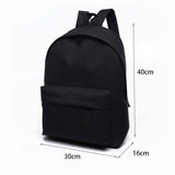Women Men Male Canvas black Backpack College Student School Backpack Bags for Teenagers Mochila Casual Rucksack Travel Daypack